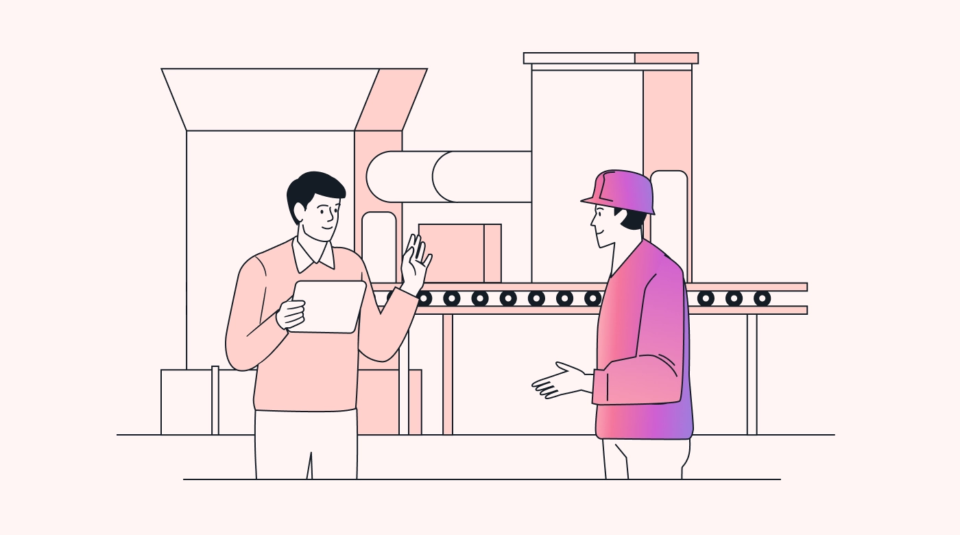 An operations manager changing a production process