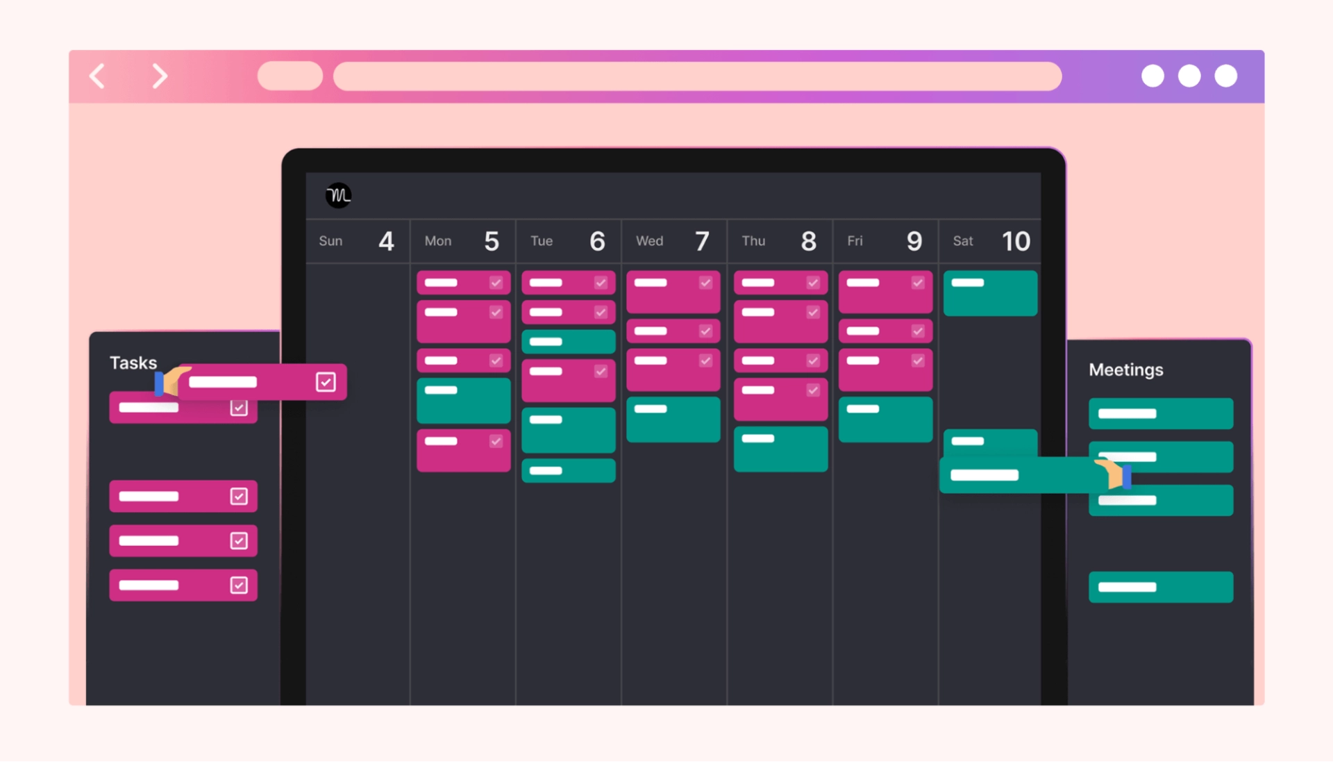 Motion intelligent calendar feature