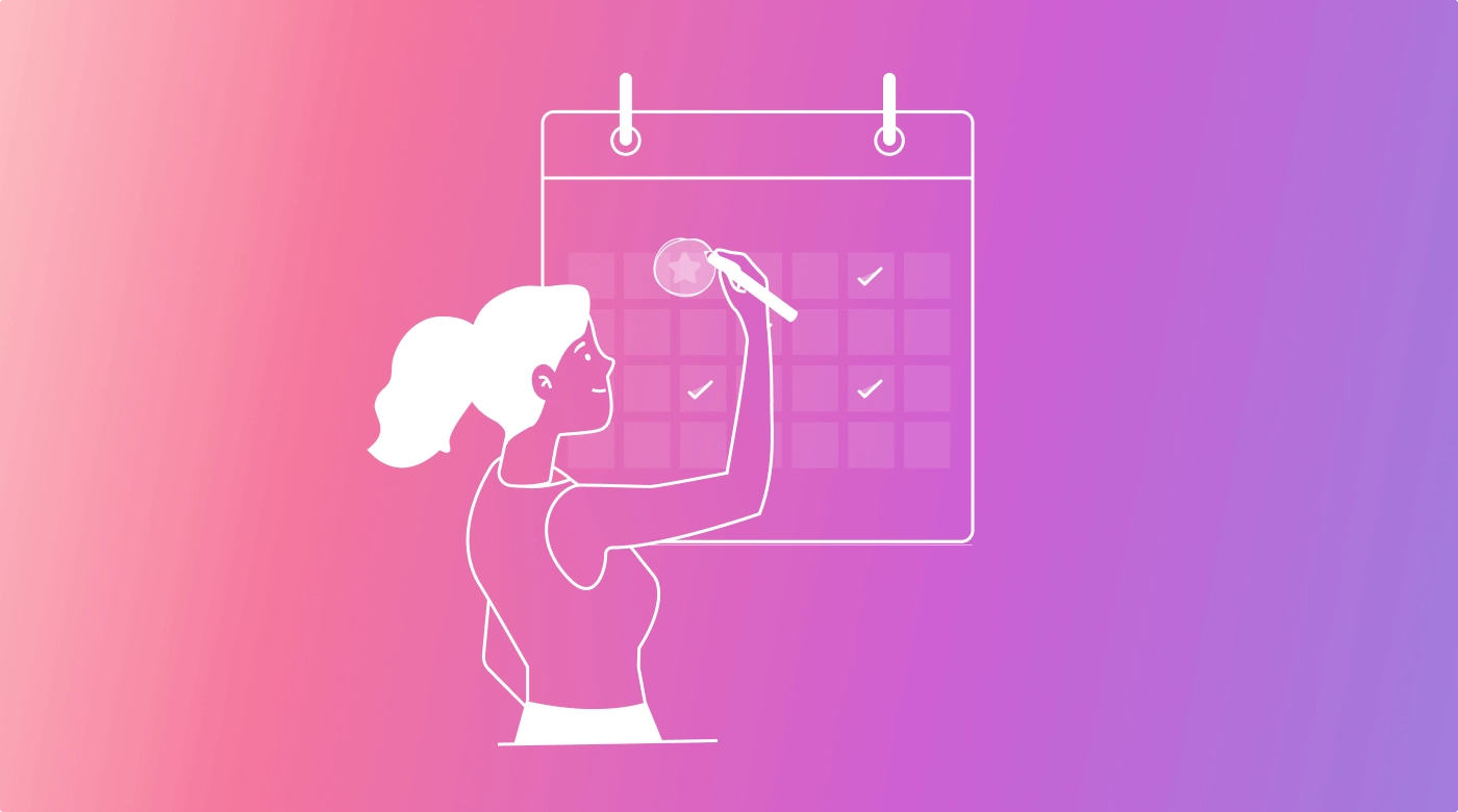 Woman planning a business schedule