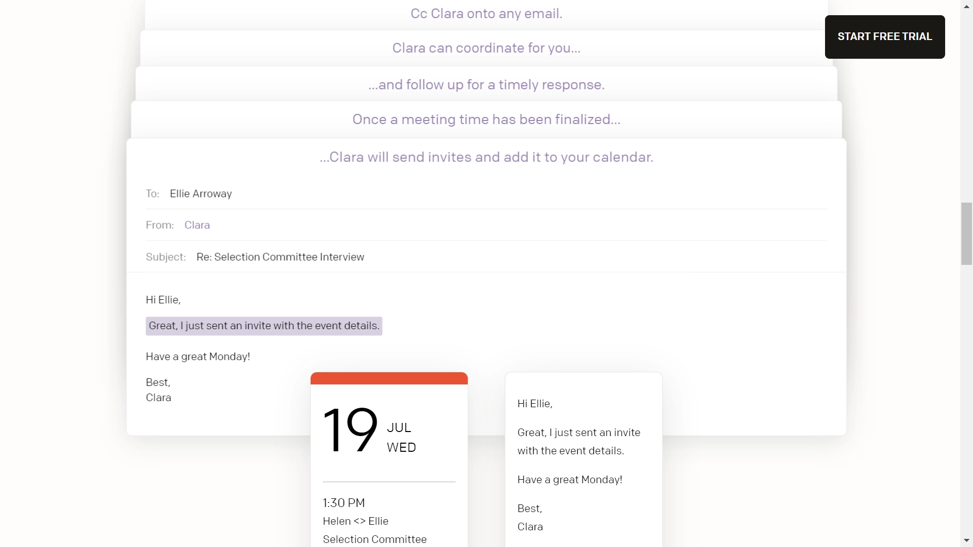 Screenshot of Clara