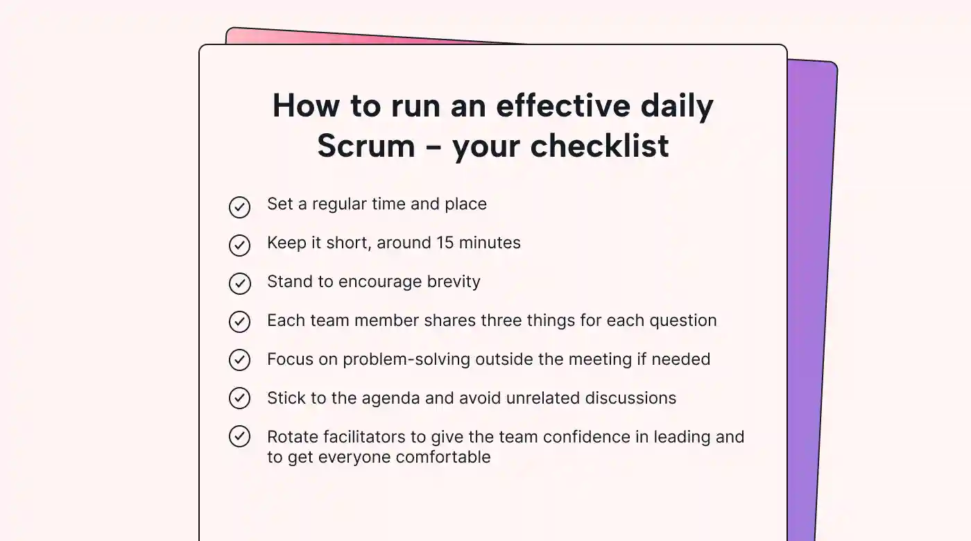A checklist of items