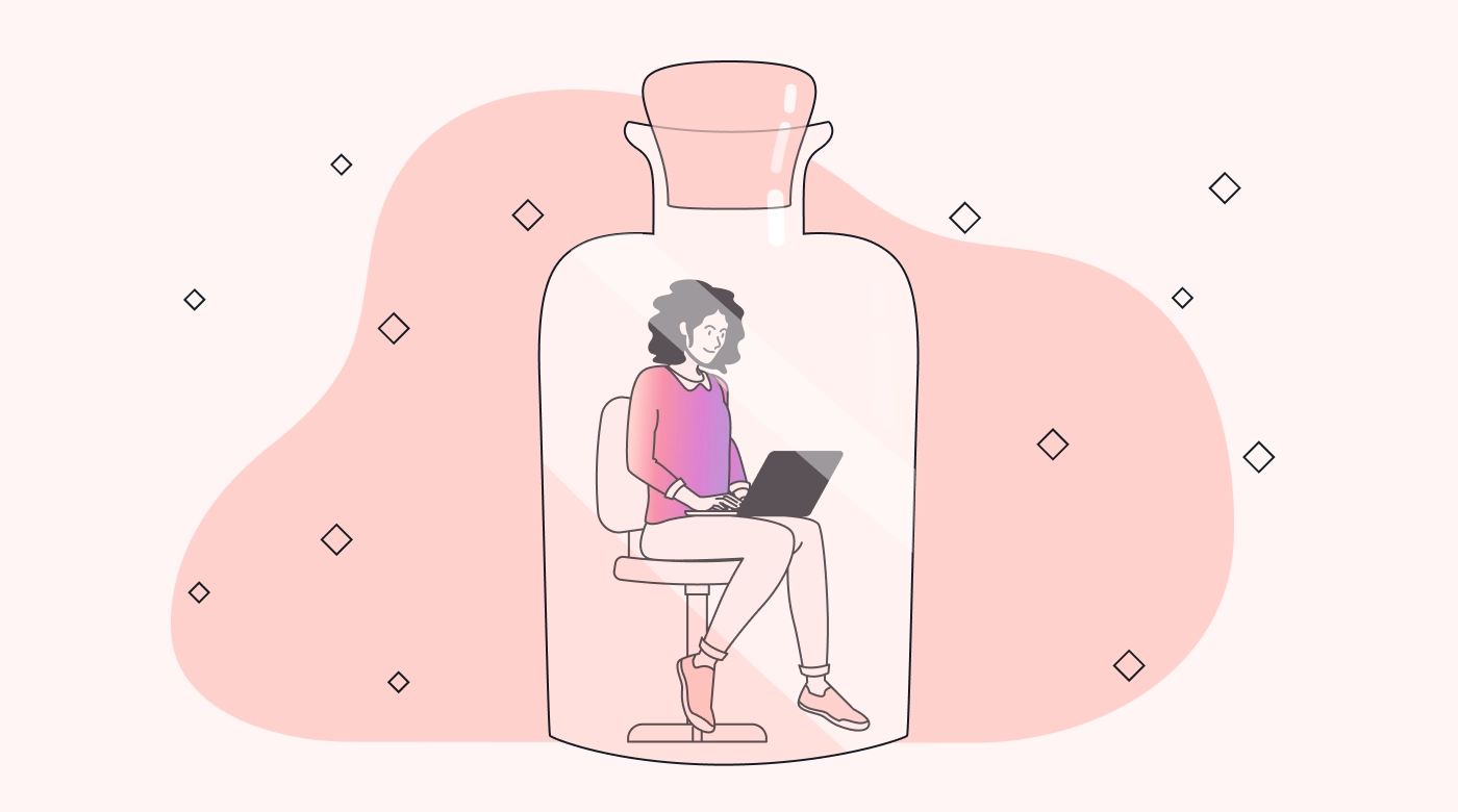 An employee isolating themselves