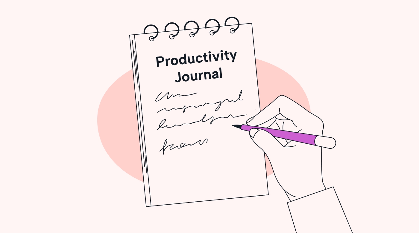 Journal used for tracking productivity
