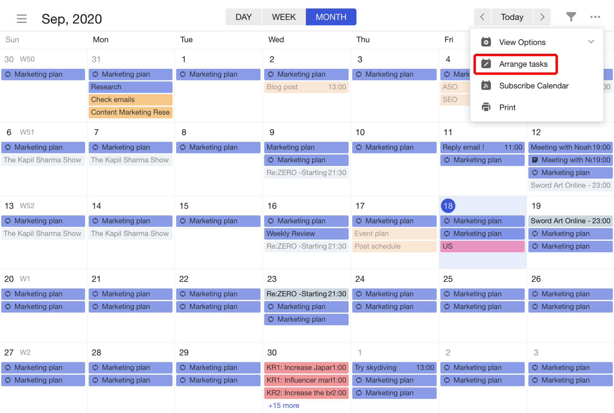 Screenshot of TickTick