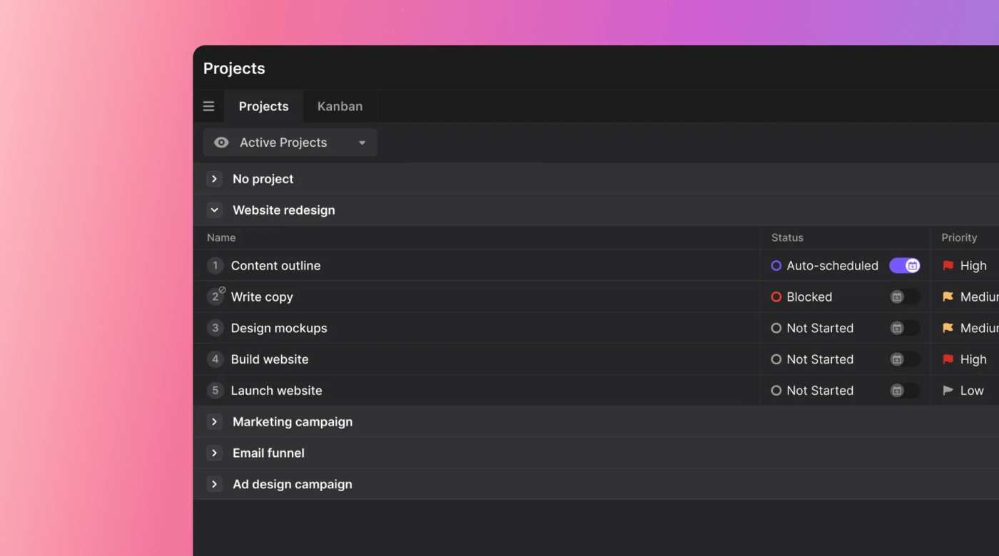 Motion project manager platform
