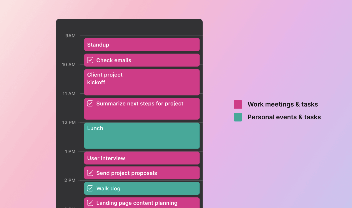 Motion automatically manages tasks