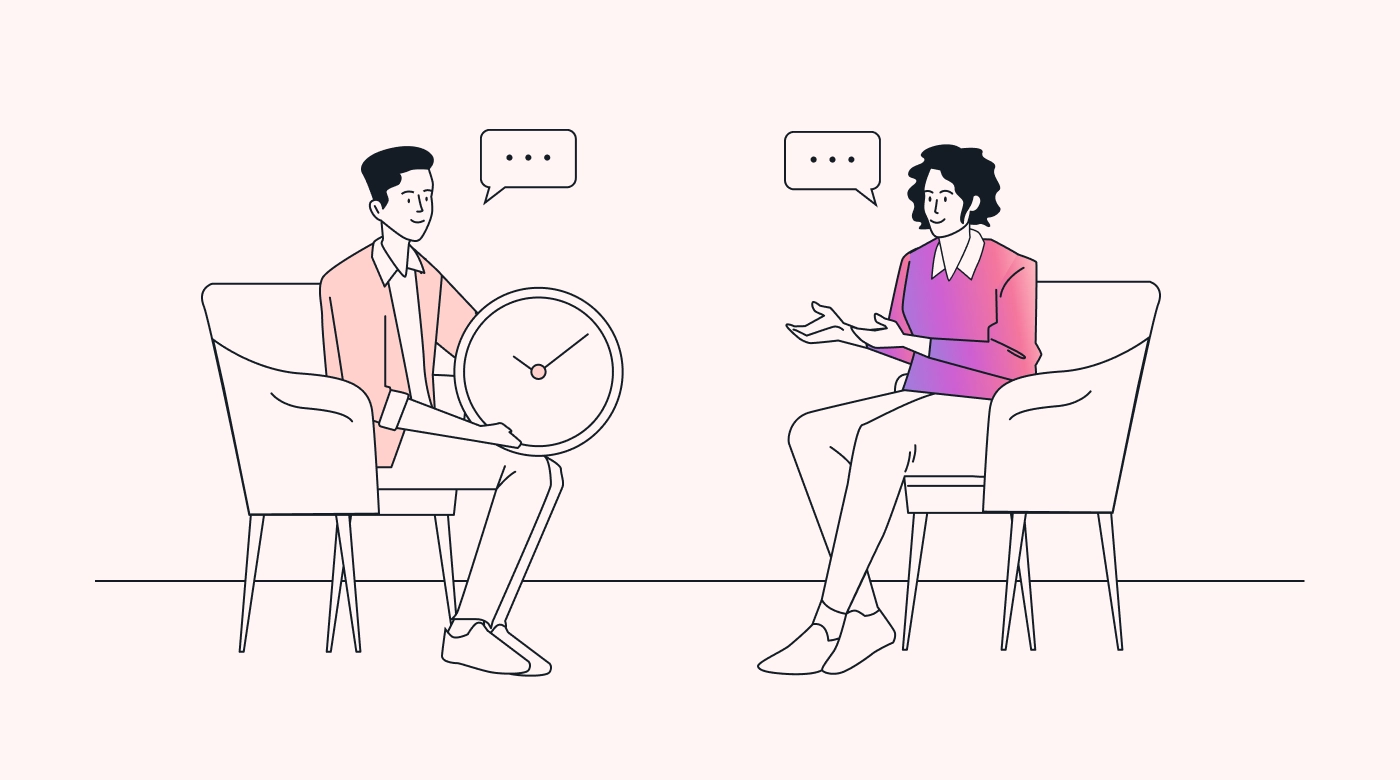 An employee consulting a therapist