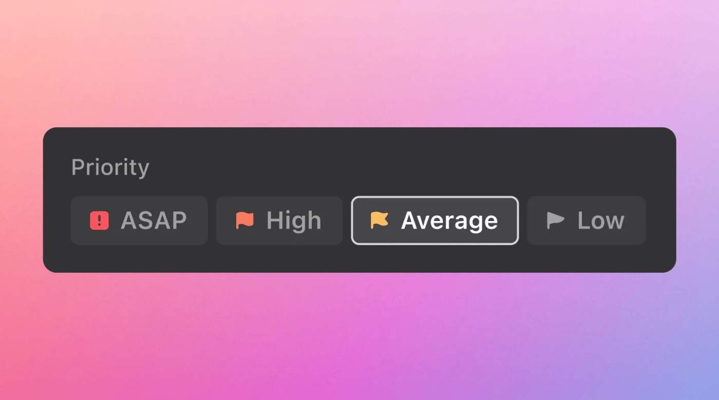 Motion prioritization feature in task manager