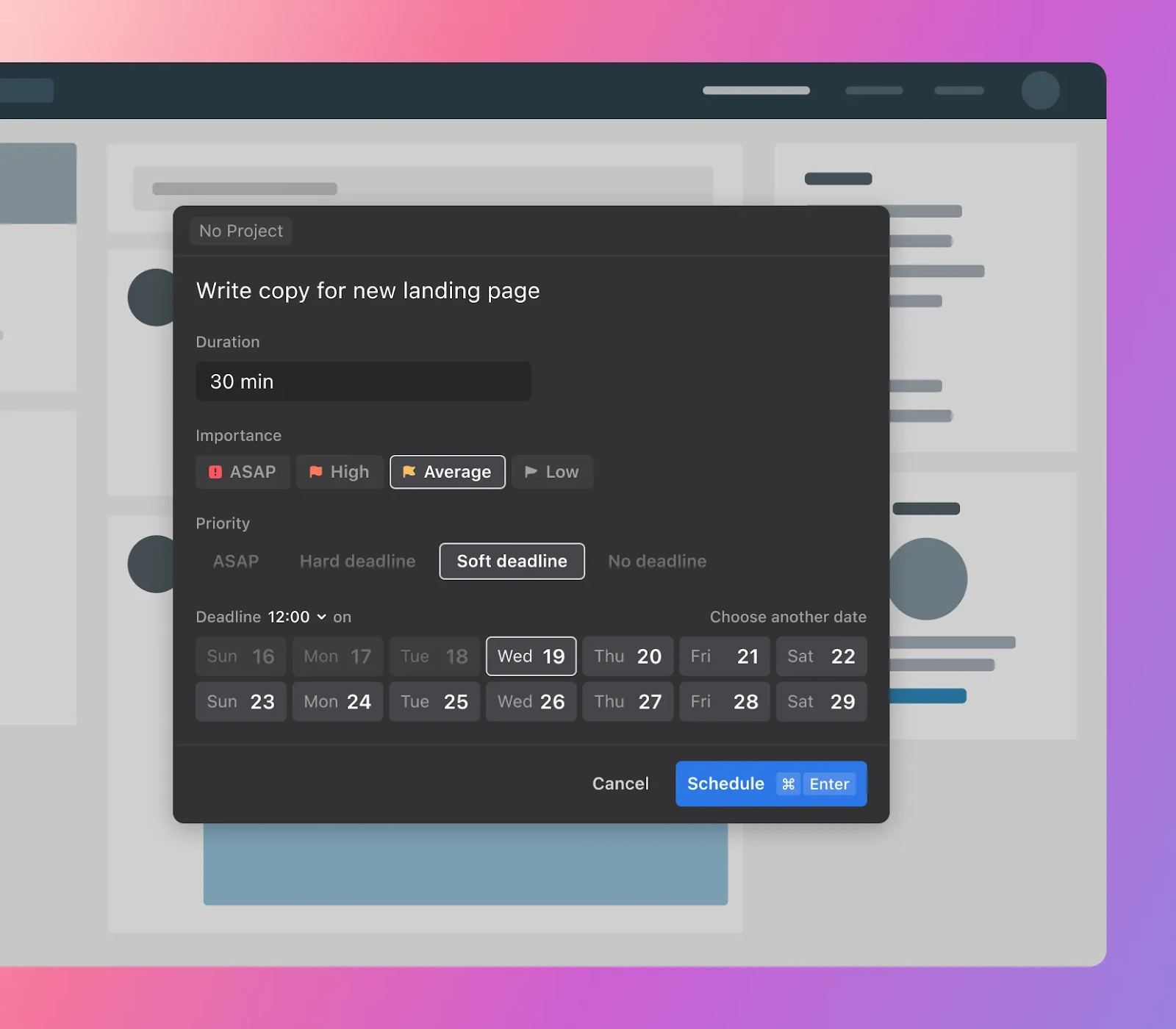 Add a task in Motion