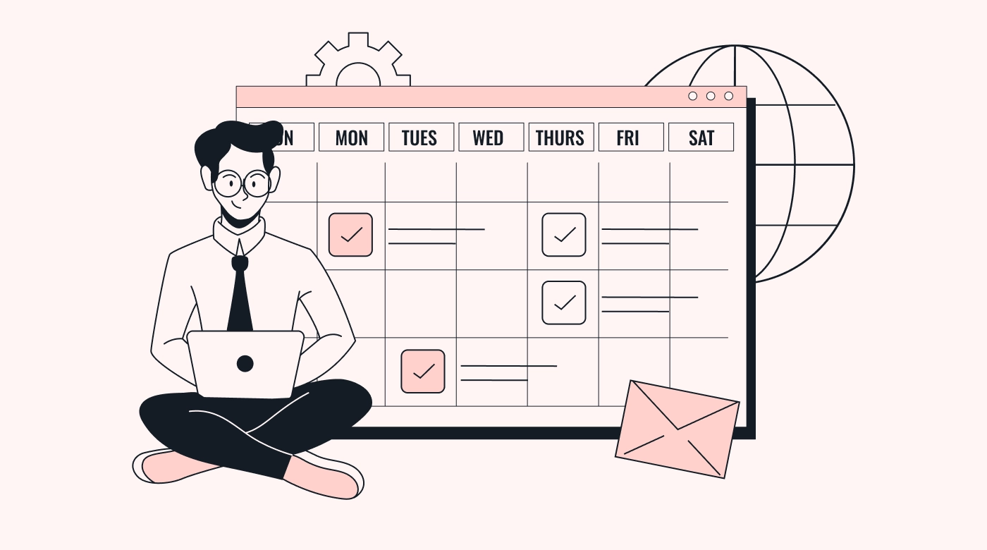 Illustration of scheduling and planning concept