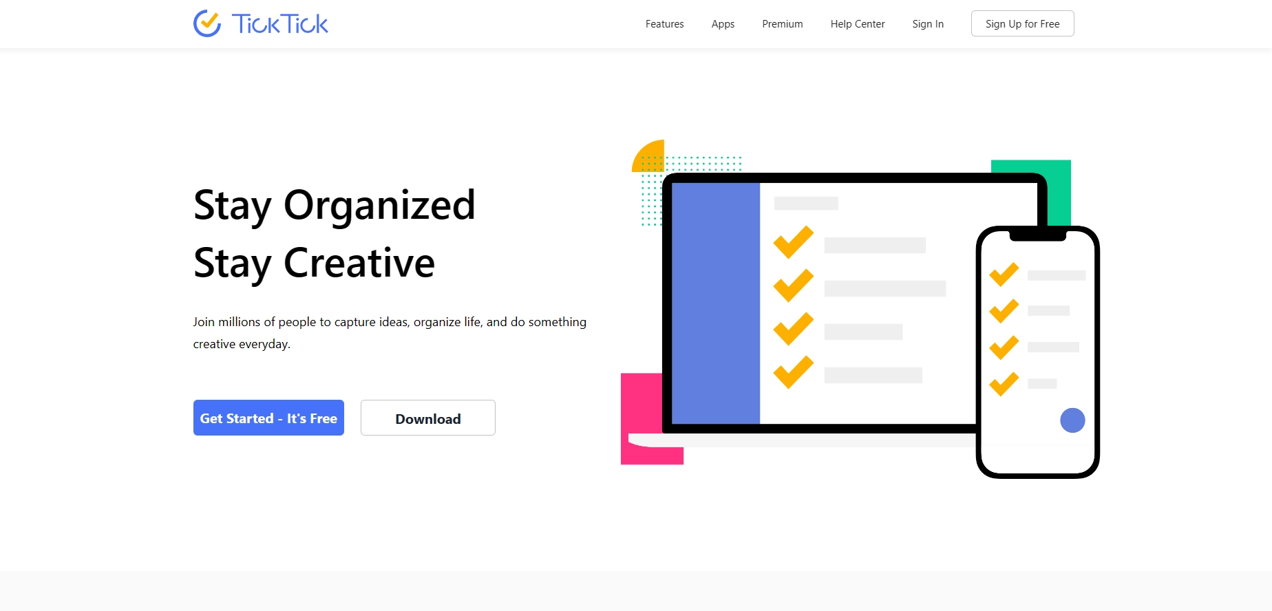 Screenshot of TickTick