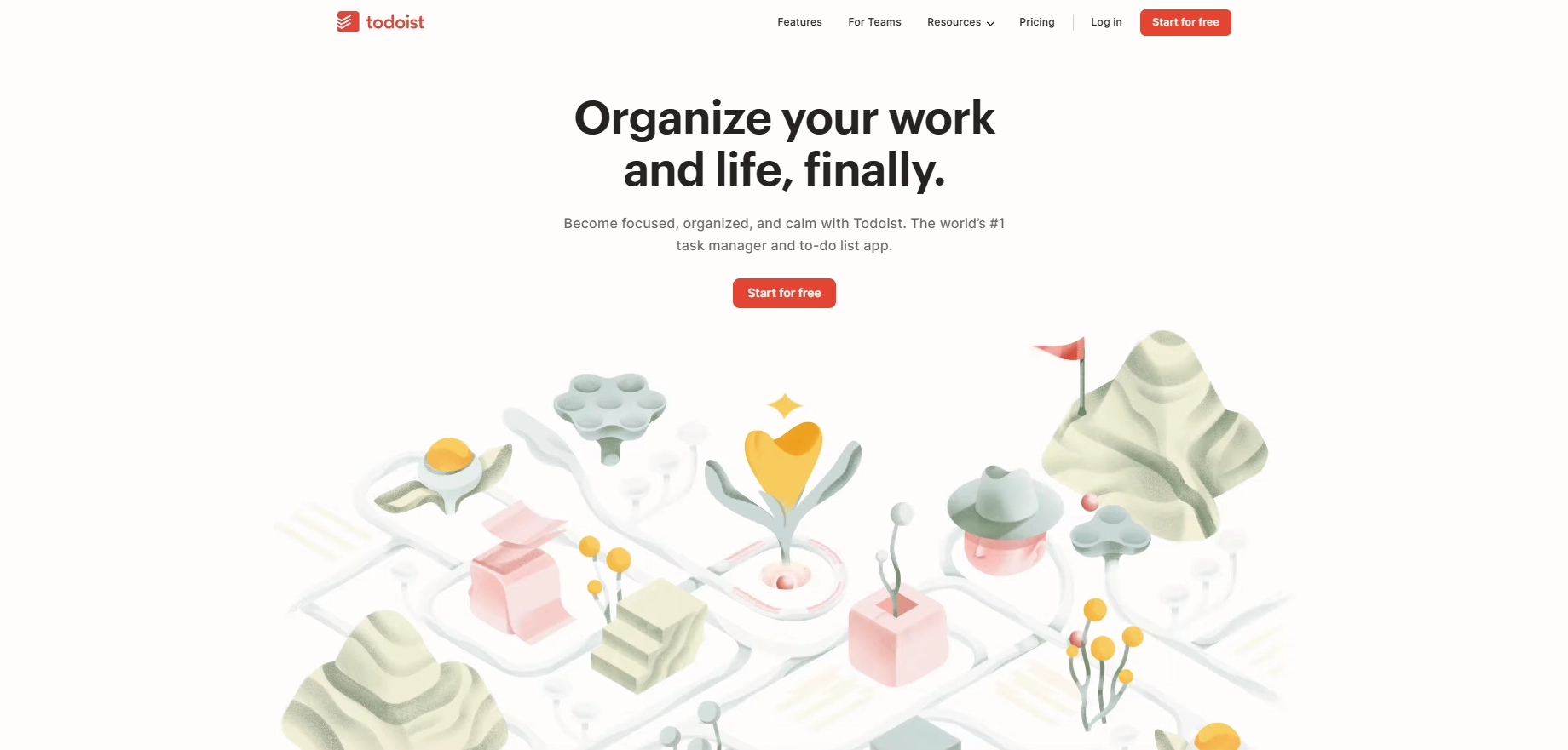 Screenshot of Todoist