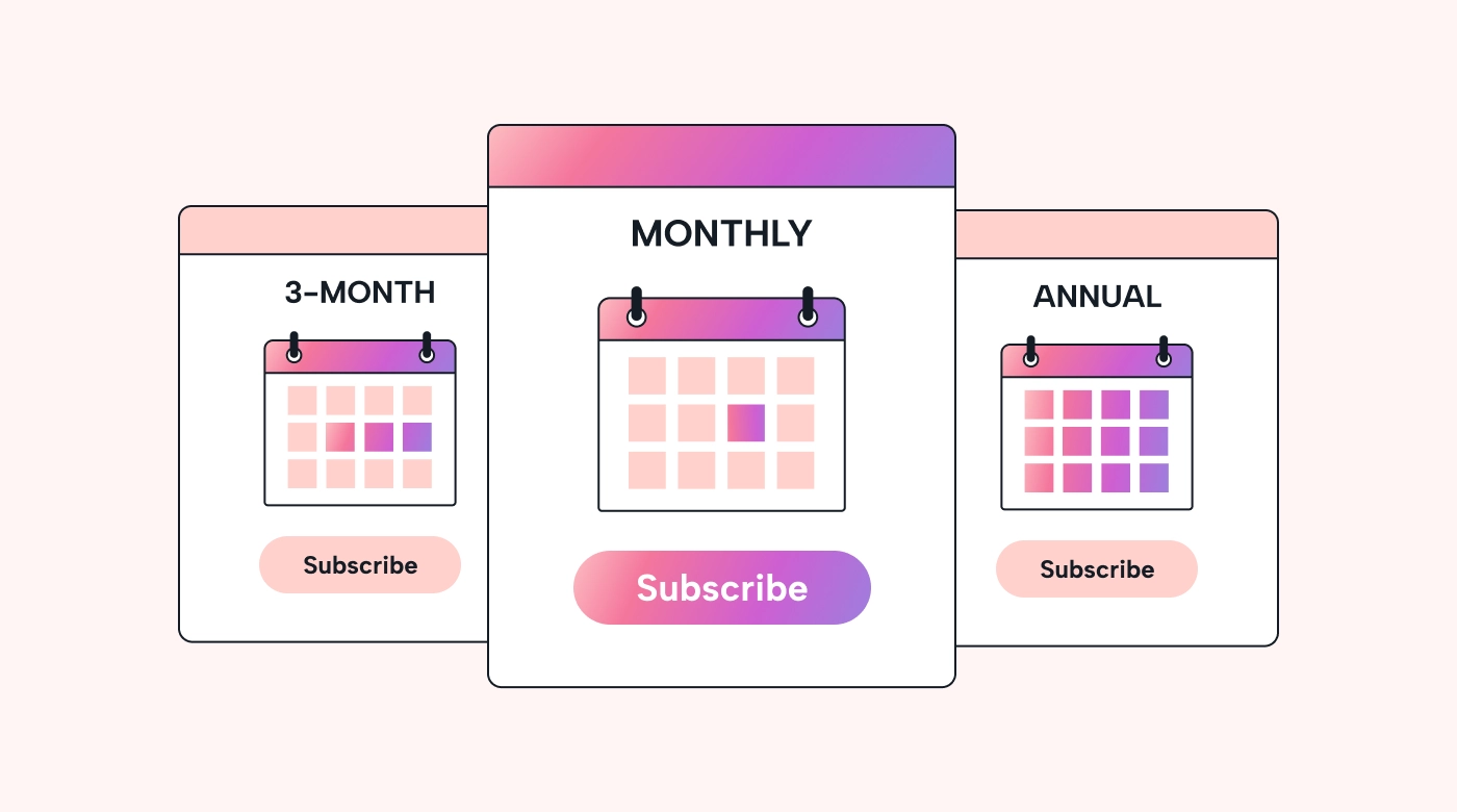 Illustration of pricing plans for an app