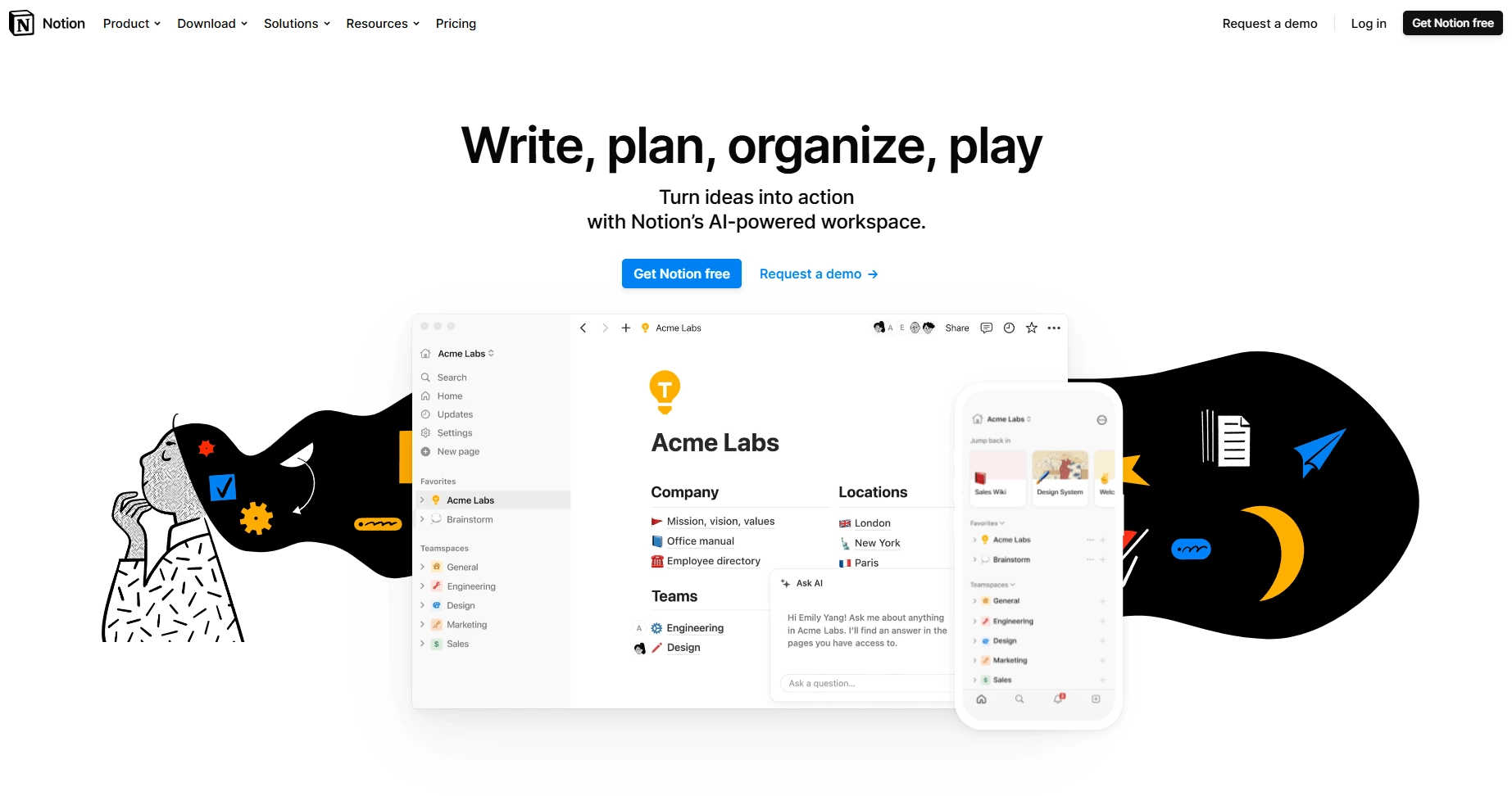 Screenshot of Notion