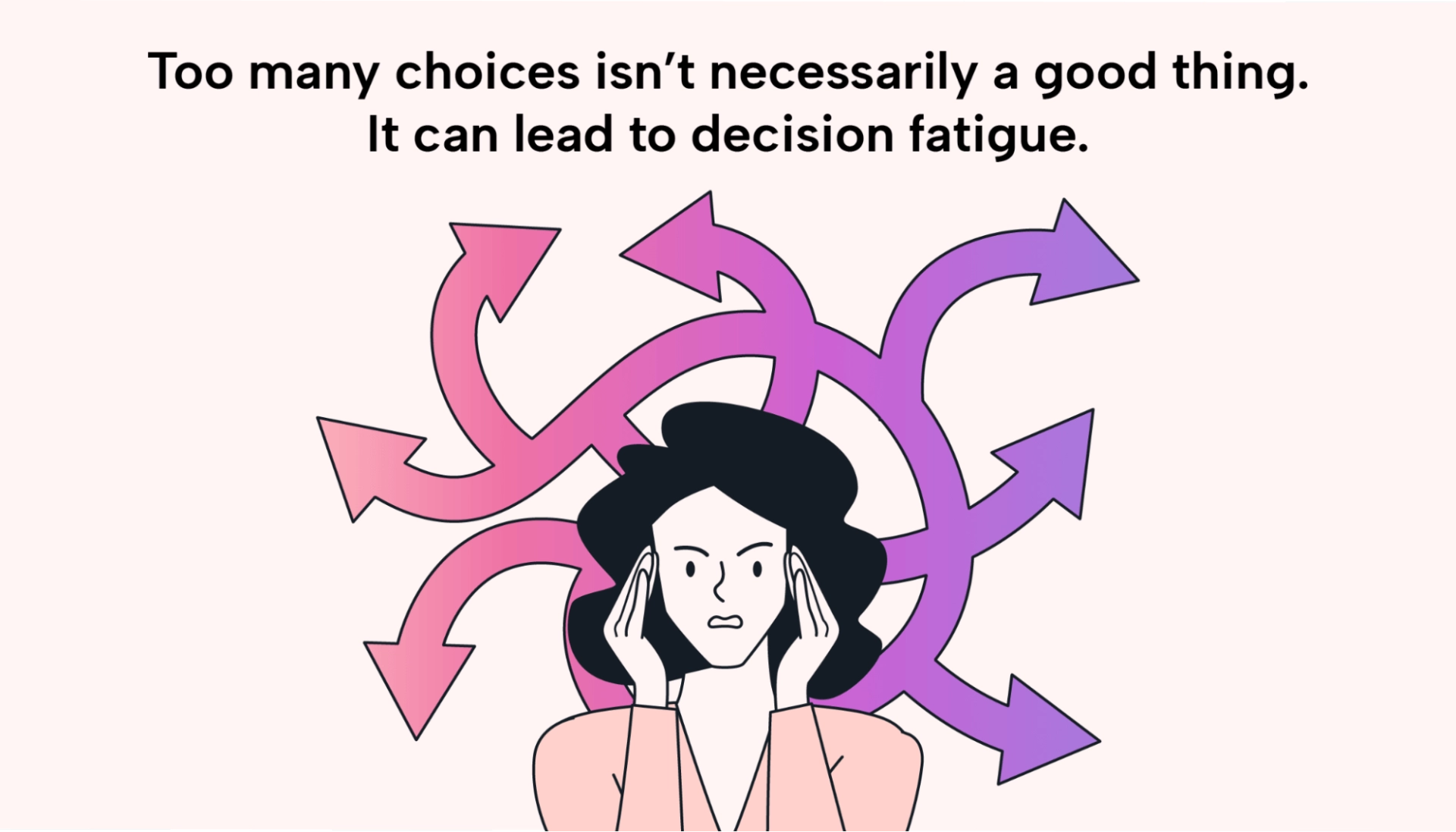 Person experiencing decision fatigue