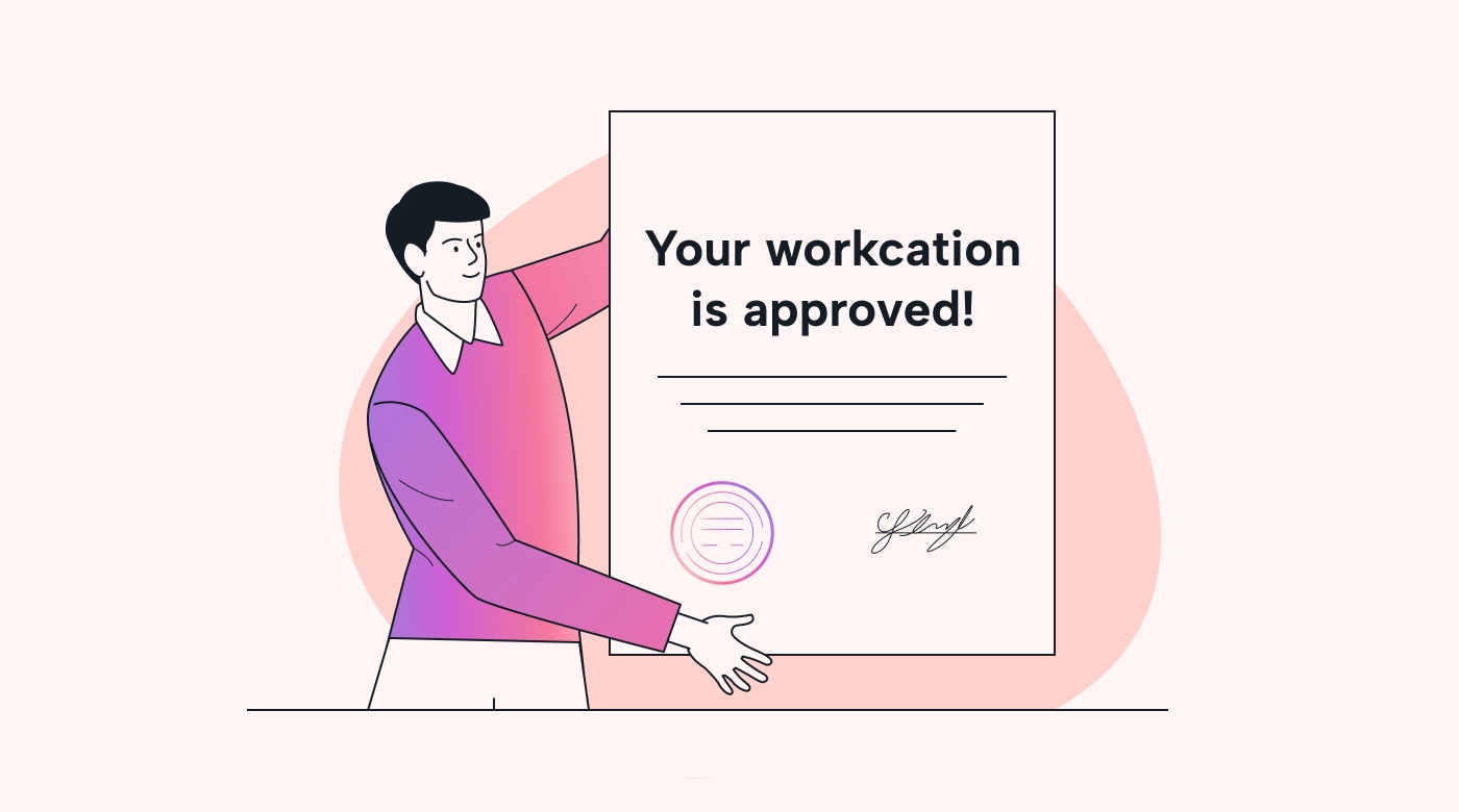 Approval document for a workcation